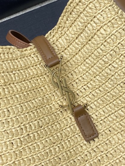 サンローラン「Saint Laurent」ラフィア編み ホボバッグ