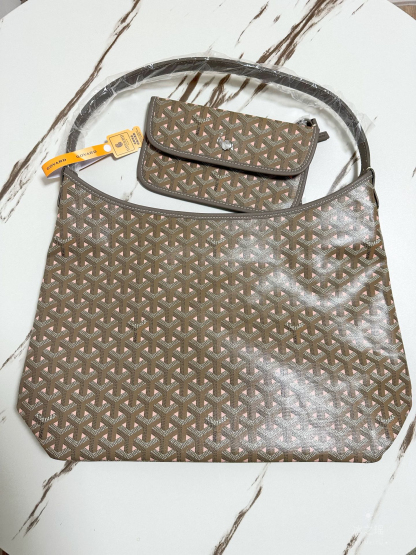 ゴヤール「Goyard」Boheme Hobo 170th Anniversary Khaki Pink ショルダーバッグ