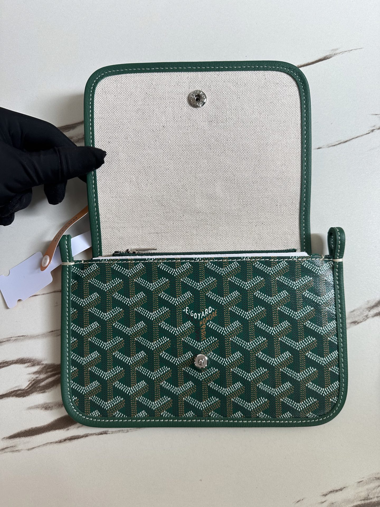 ゴヤール「Goyard」 Plume グリーン エンベロープバッグ