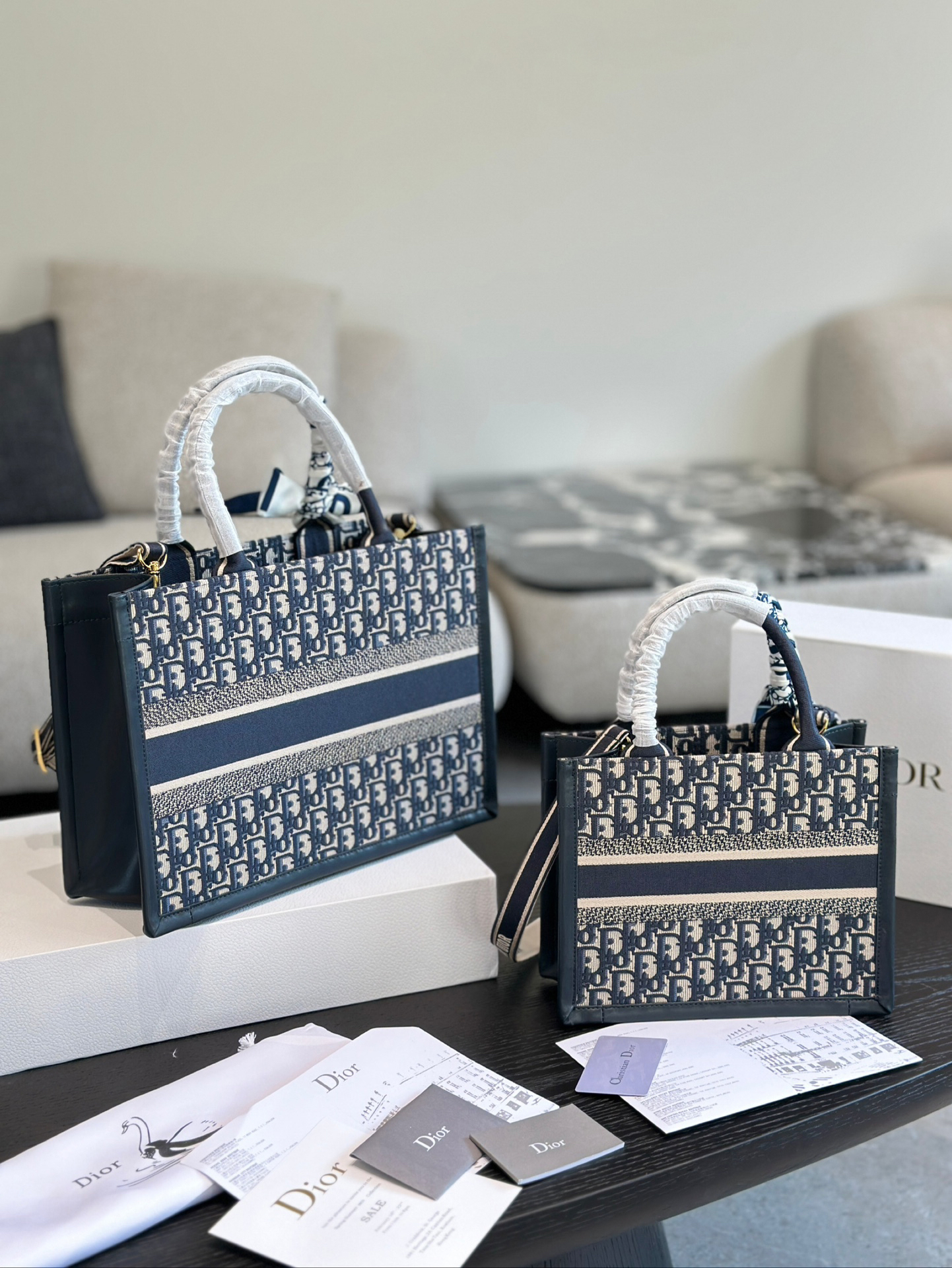 ディオール Dior Book Tote バッグ スモール、ミディアムの2つのサイズ