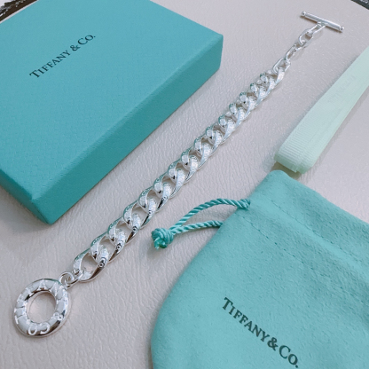 ティファニー「Tiffany & Co.」ポリッシュドシルバーリンク ブレスレット