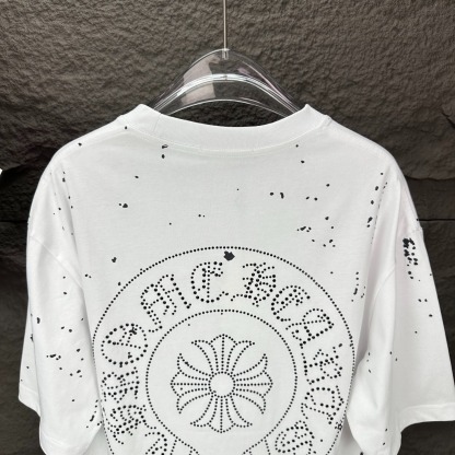 クロムハーツ「Chrome Hearts」スプラッターエンボス ホースシューTシャツ