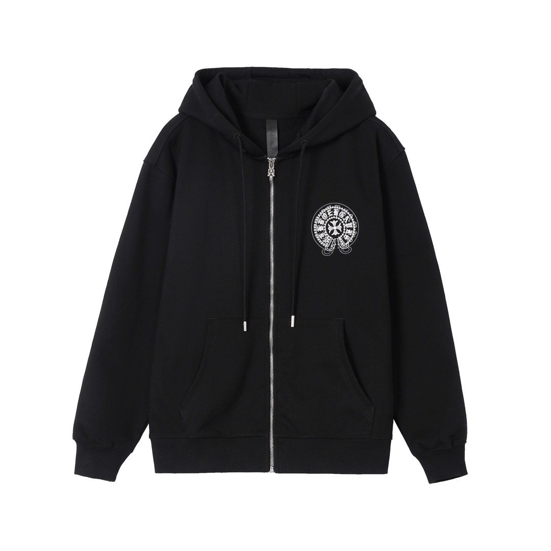 クロムハーツ「Chrome Hearts」秋冬ロングスリーブ ジップアップフーディ - ユニセックス