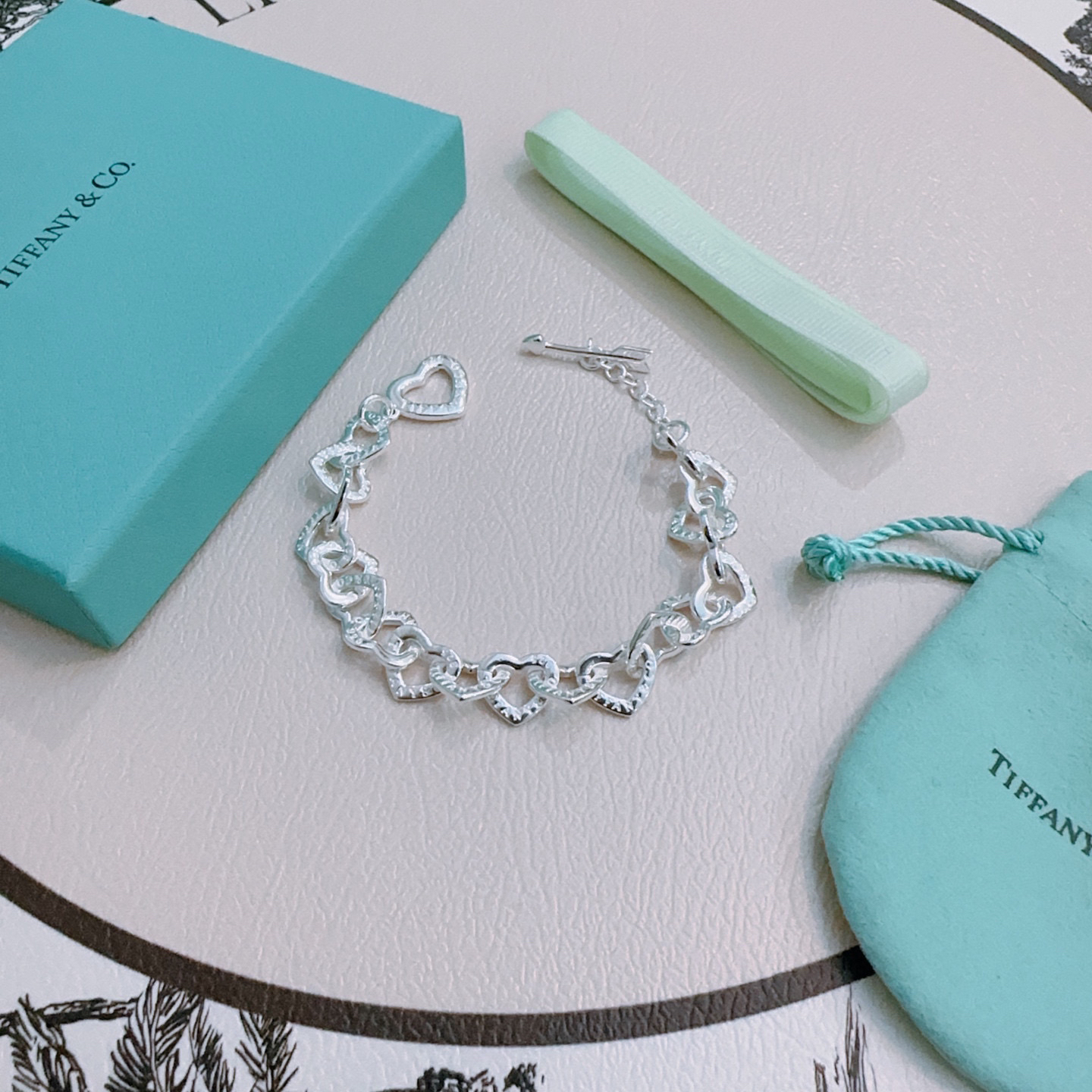 ティファニー「Tiffany & Co.」ポリッシュドシルバーリンク ブレスレット