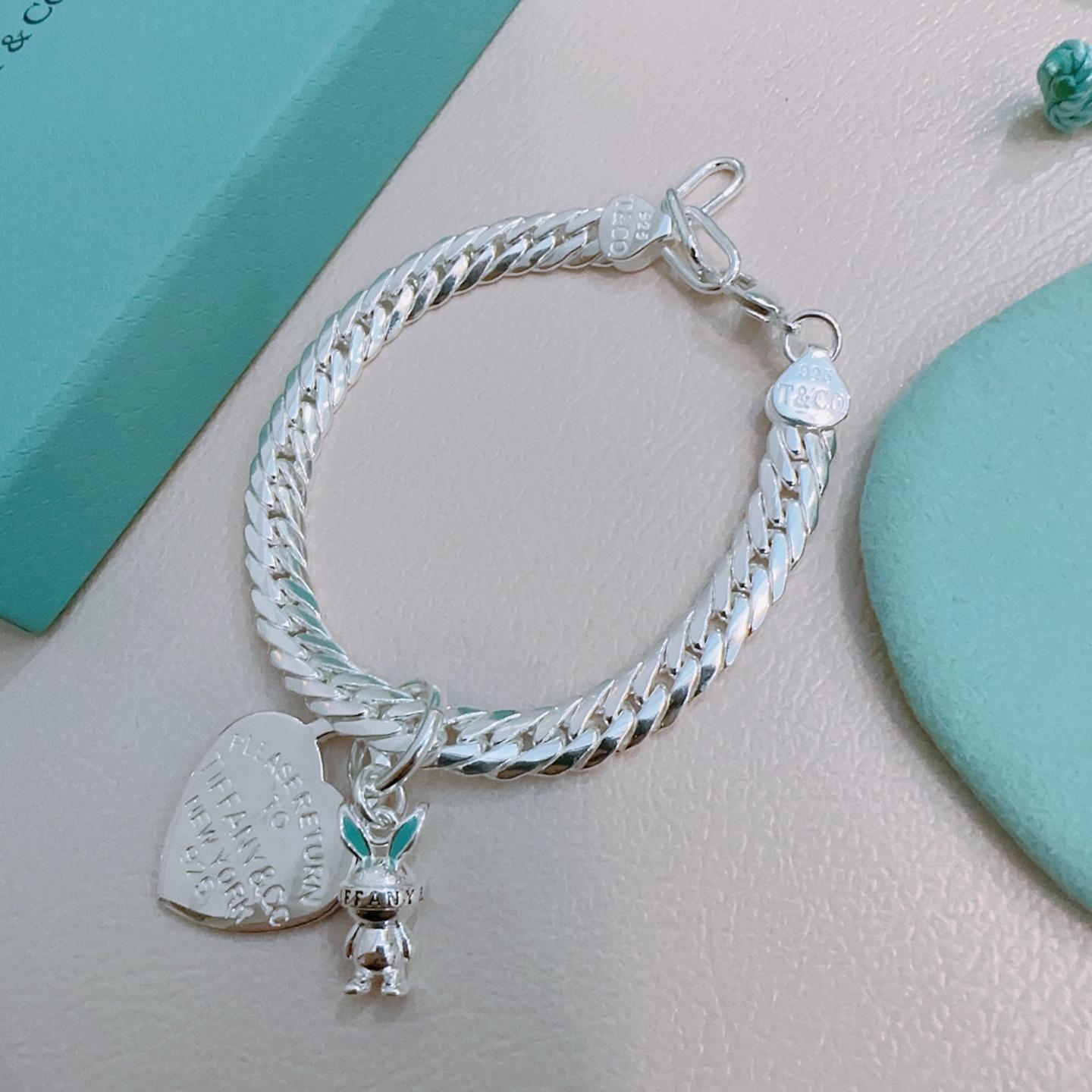 ティファニー「Tiffany & Co.」ポリッシュドシルバーリンク ブレスレット
