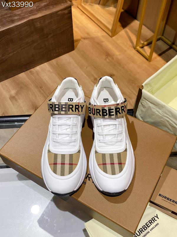 バーバリー「Burberry」バーバリー チェック プラットフォーム スニーカー / レザースニーカー