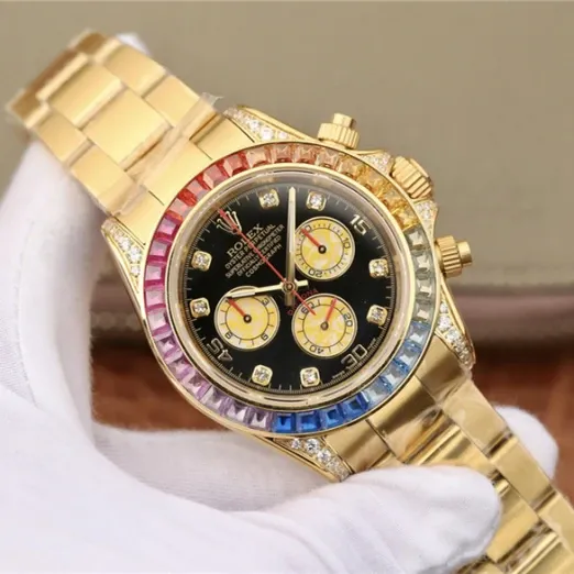 ロレックス「Rolex」ロレックス デイトナ レインボーダイヤモンド イエローゴールド＆ステンレススチール 40mm