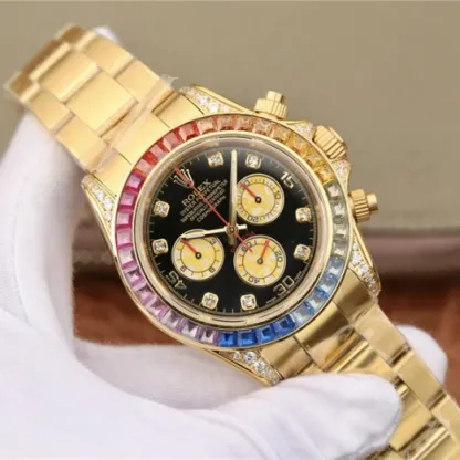 ロレックス「Rolex」ロレックス デイトナ レインボーダイヤモンド イエローゴールド＆ステンレススチール 40mm
