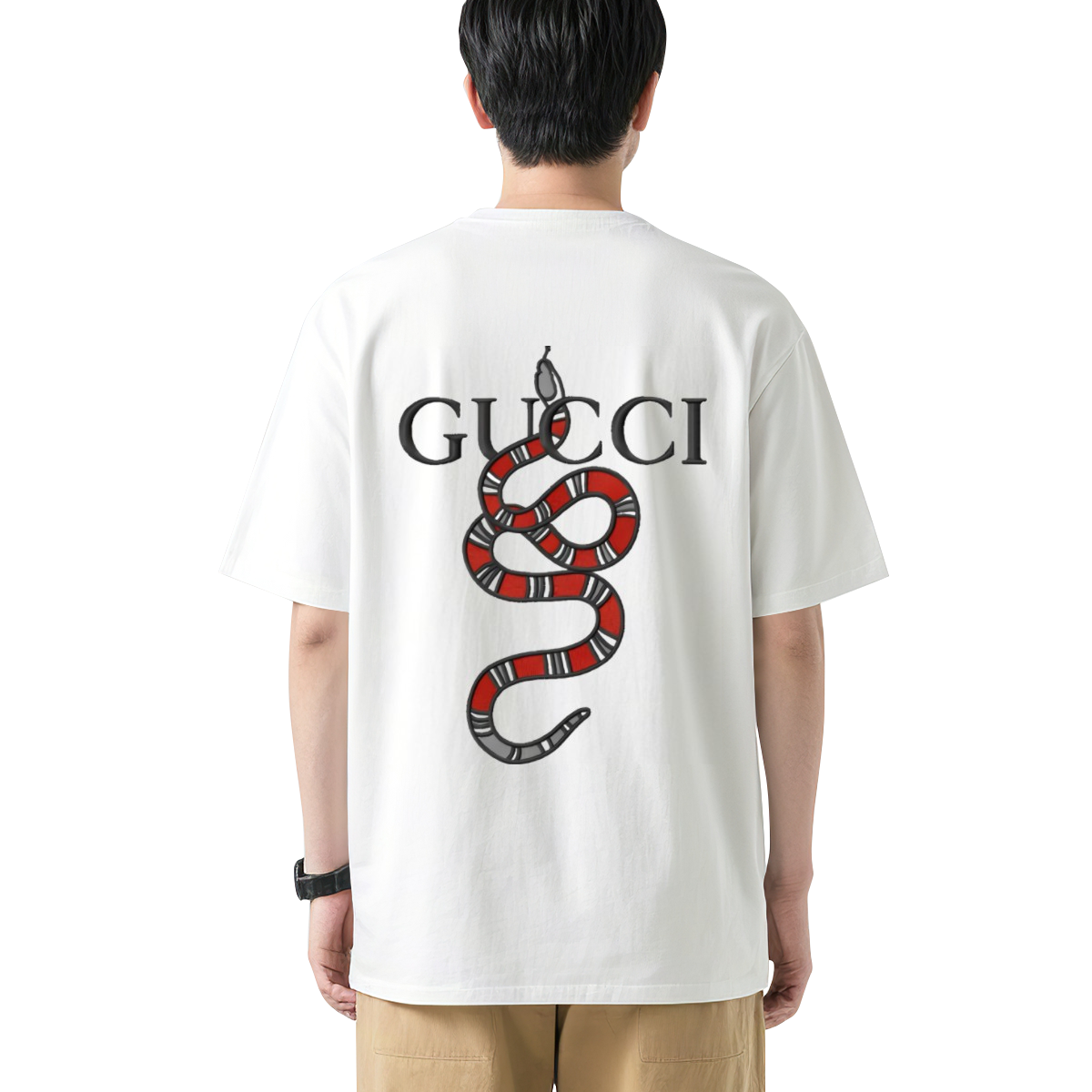 人気急上昇Gucci Snakeグッチ ロゴTシャツ / ショートスリーブ クルーネック