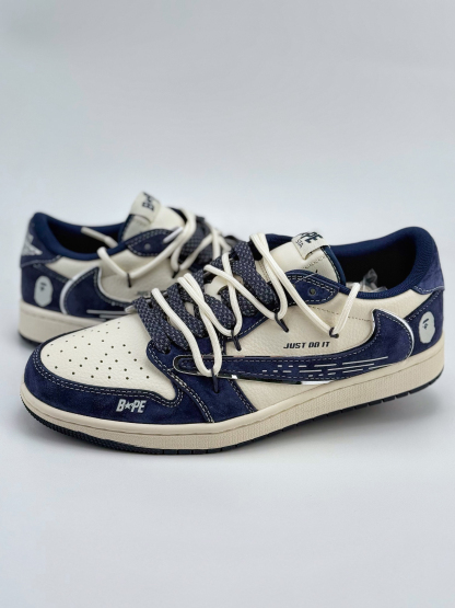 「コラボモデル」Travis Scott x Nikeエアジョーダン 1 ロー 'ミッドナイト ネイビー' - スニーカー