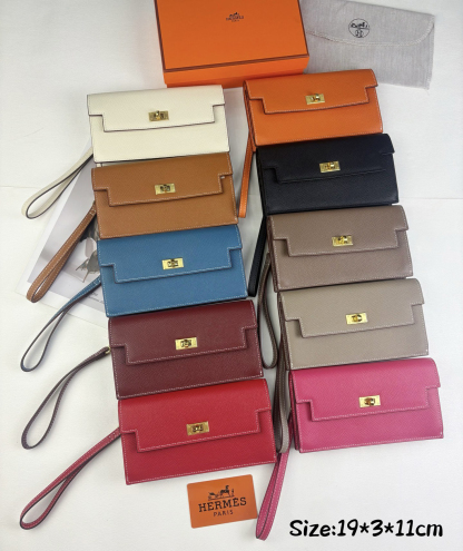 エルメス「Hermès」Kelly ポケット長財布 10色