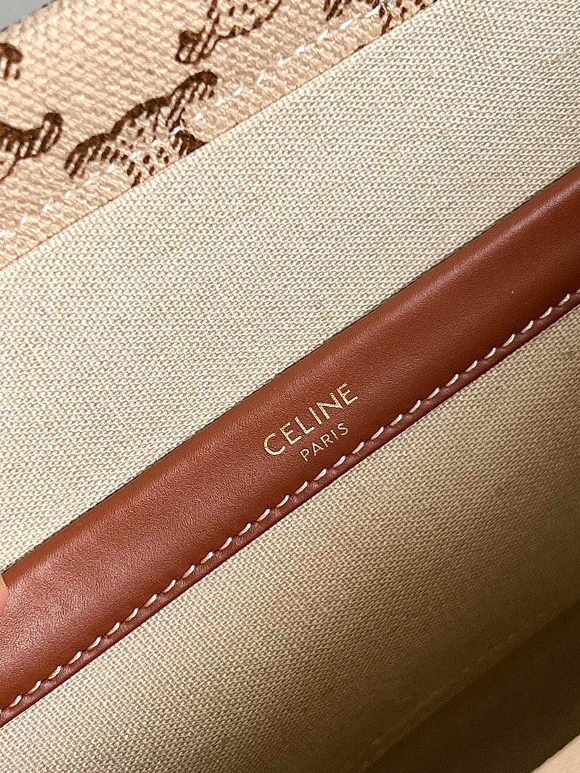 セリーヌ(Celine)スモール カバ タイス / トリオンフキャンバスプリント入りテキスタイル＆カーフスキン