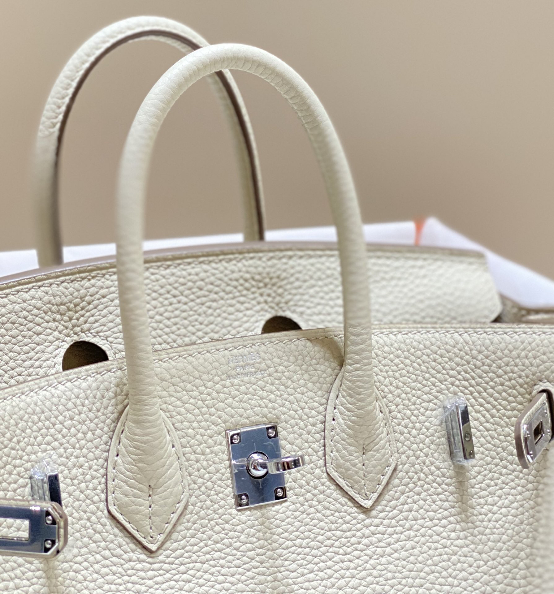 エルメス「Hermès」 Birkin 30 トゴレザー ツートンカラー ショルダーバッグ（シルバーハードウェア）