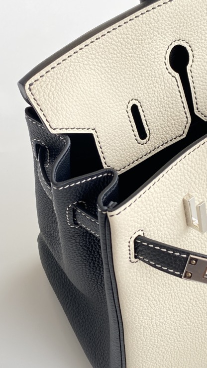 エルメス「Hermès」Birkin 25 パンダ レザー ショルダーバッグ