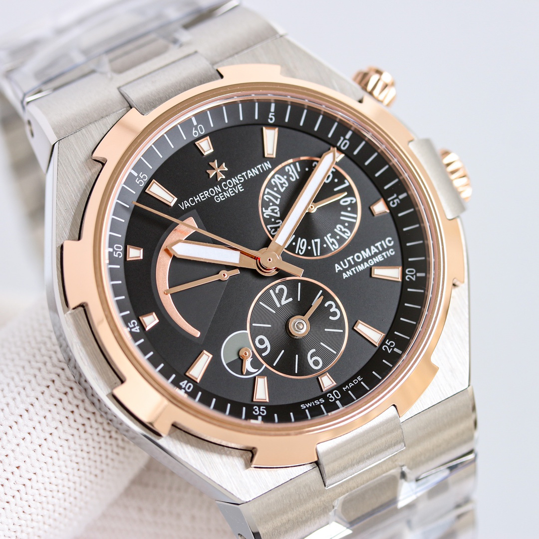 ヴァシュロン コンスタンタン「Vacheron Constantin」オーヴァーシーズ デュアルタイム メンズウォッチ42MM