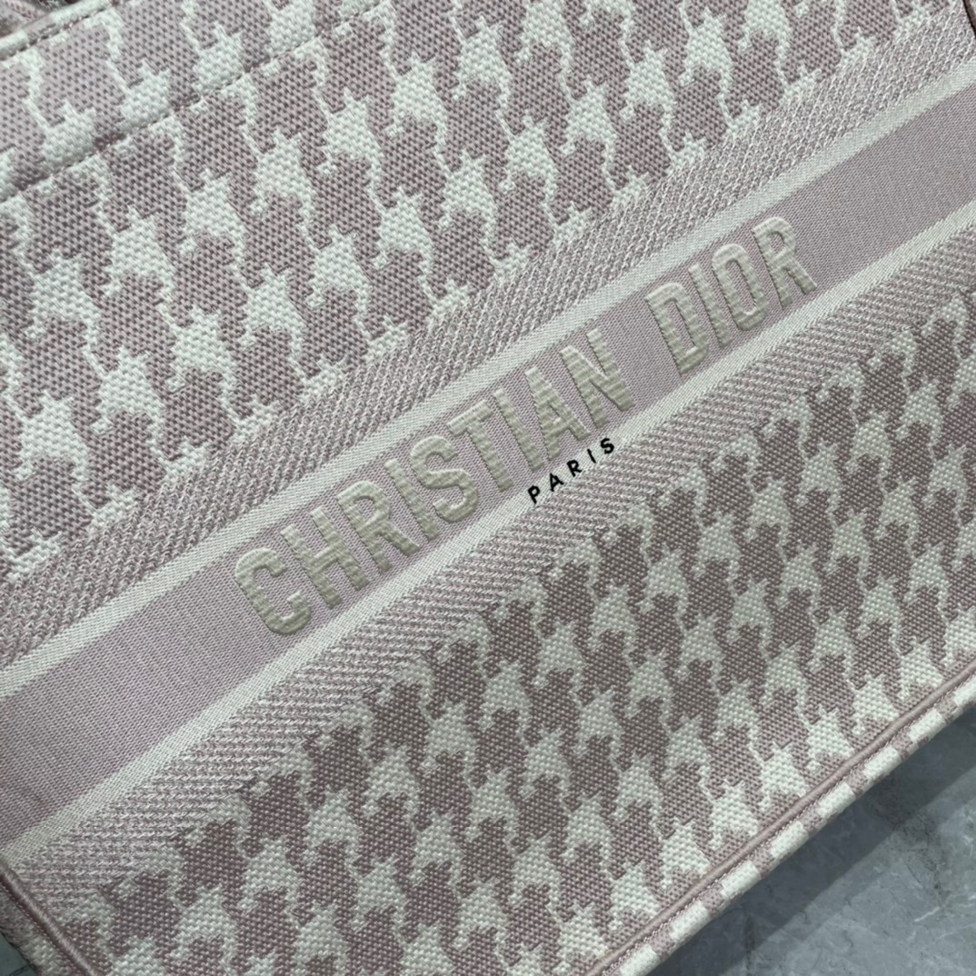 ディオール「Dior」Book Tote 千鳥柄 ラージサイズ ショッピングトートバッグ