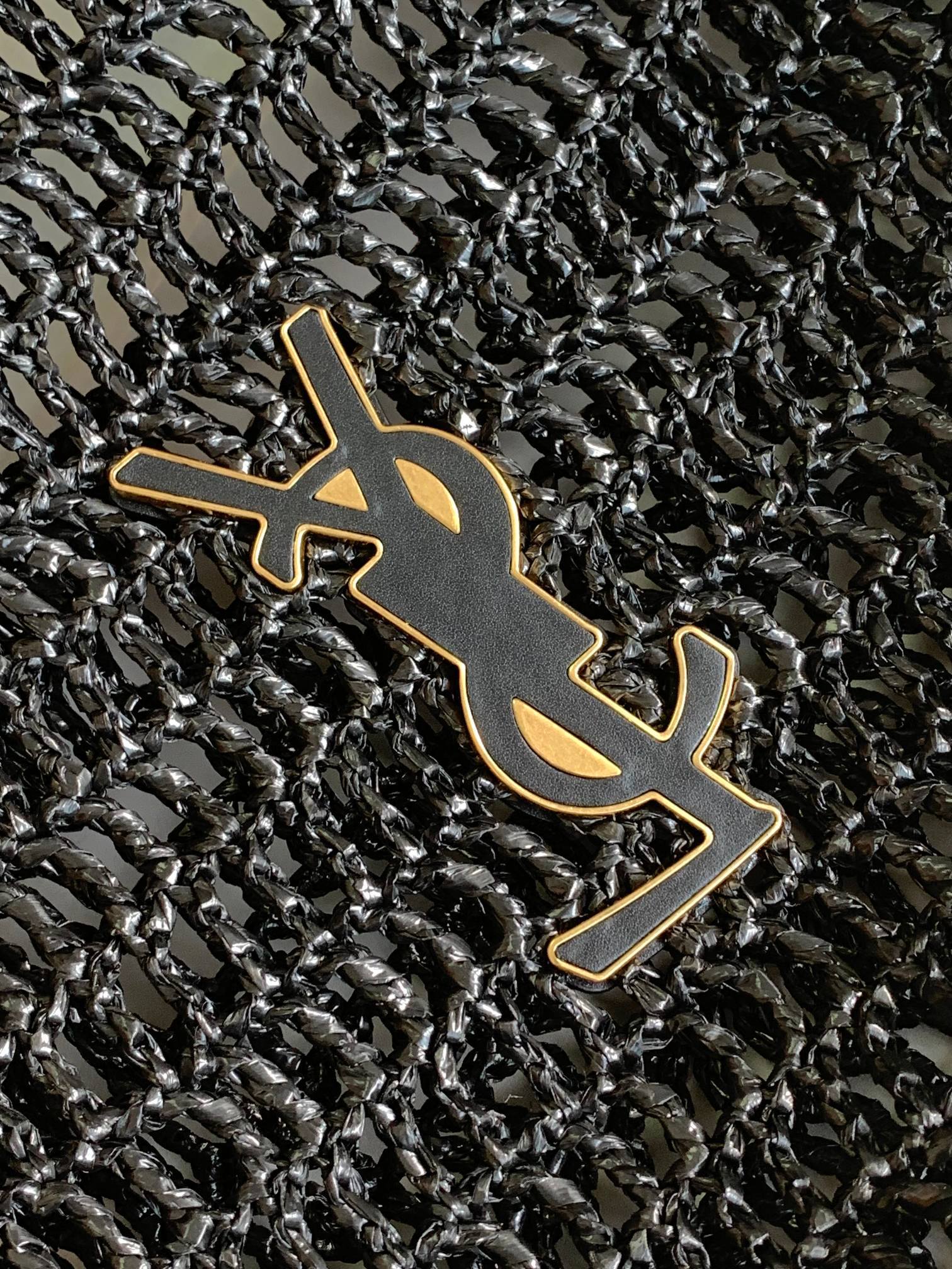 サンローラン「Saint Laurent」OXALIS ラフィア ショルダーバッグ