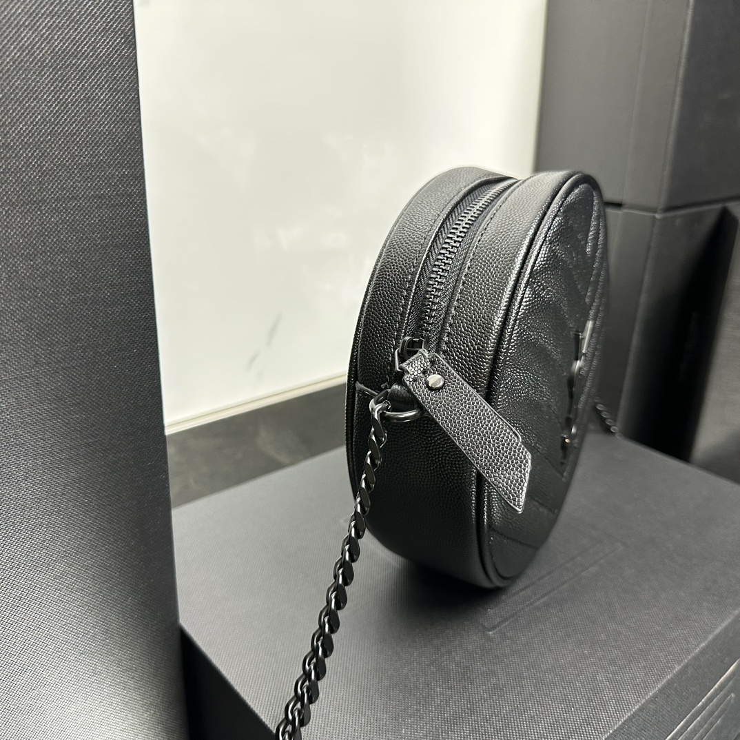 サンローラン「Saint Laurent」VINYLE レザー サークルバッグ