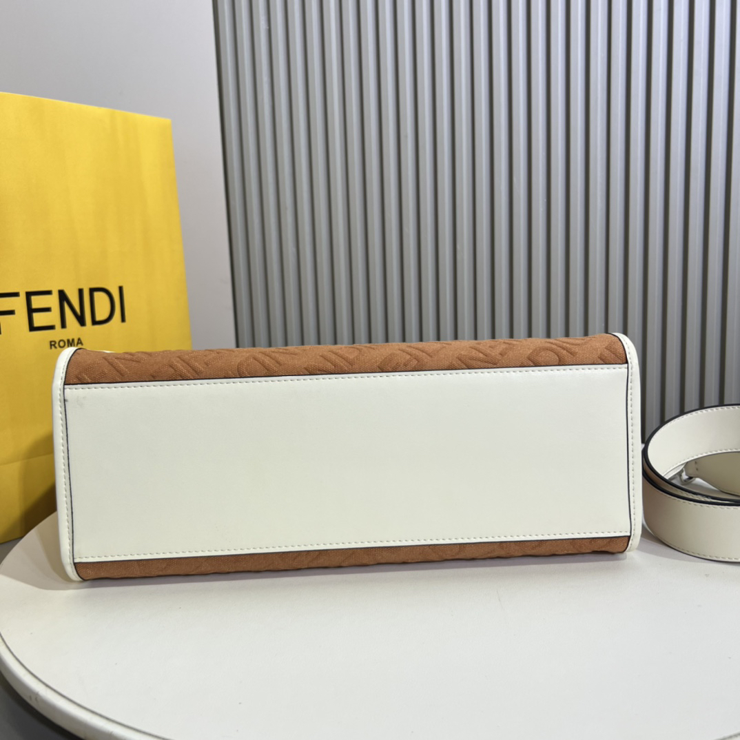 フェンディ「Fendi」Sunshine FF ファブリック ミディアムトートバッグ
