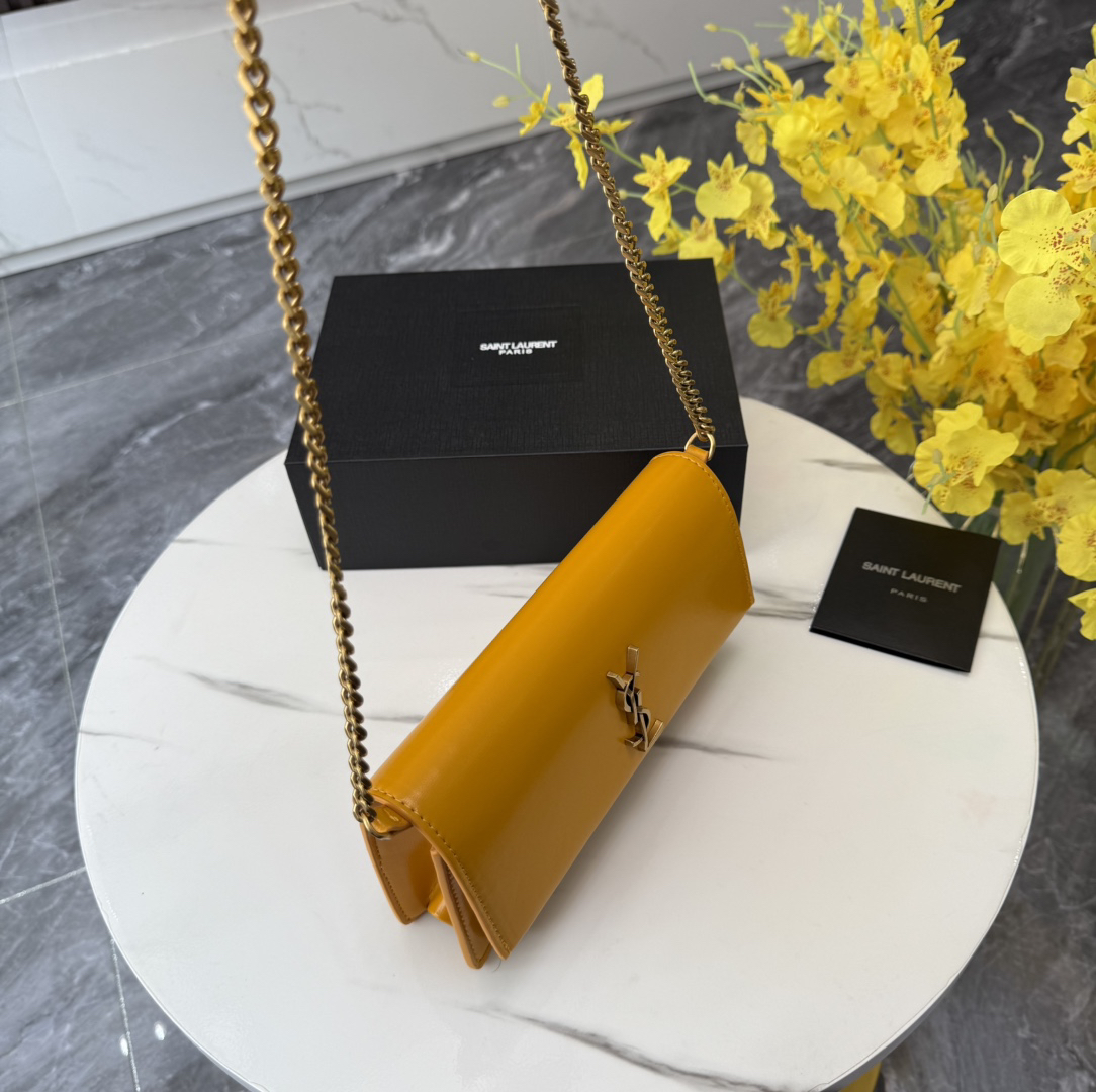 サンローラン「Saint Laurent」SUNSET BOX レザー クラッチバッグ