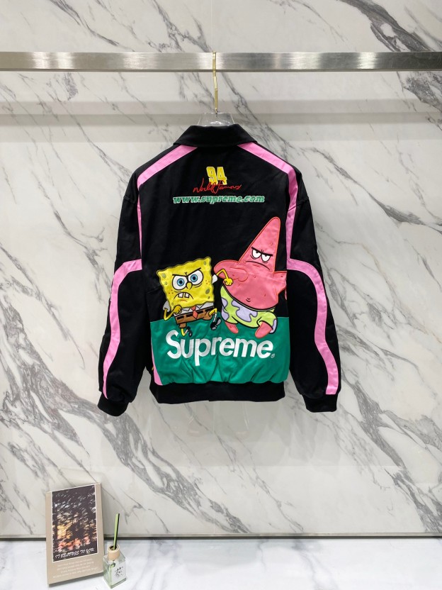 Supreme x SpongeBob SquarePants x Jeff Hamilton レーシングジャケット