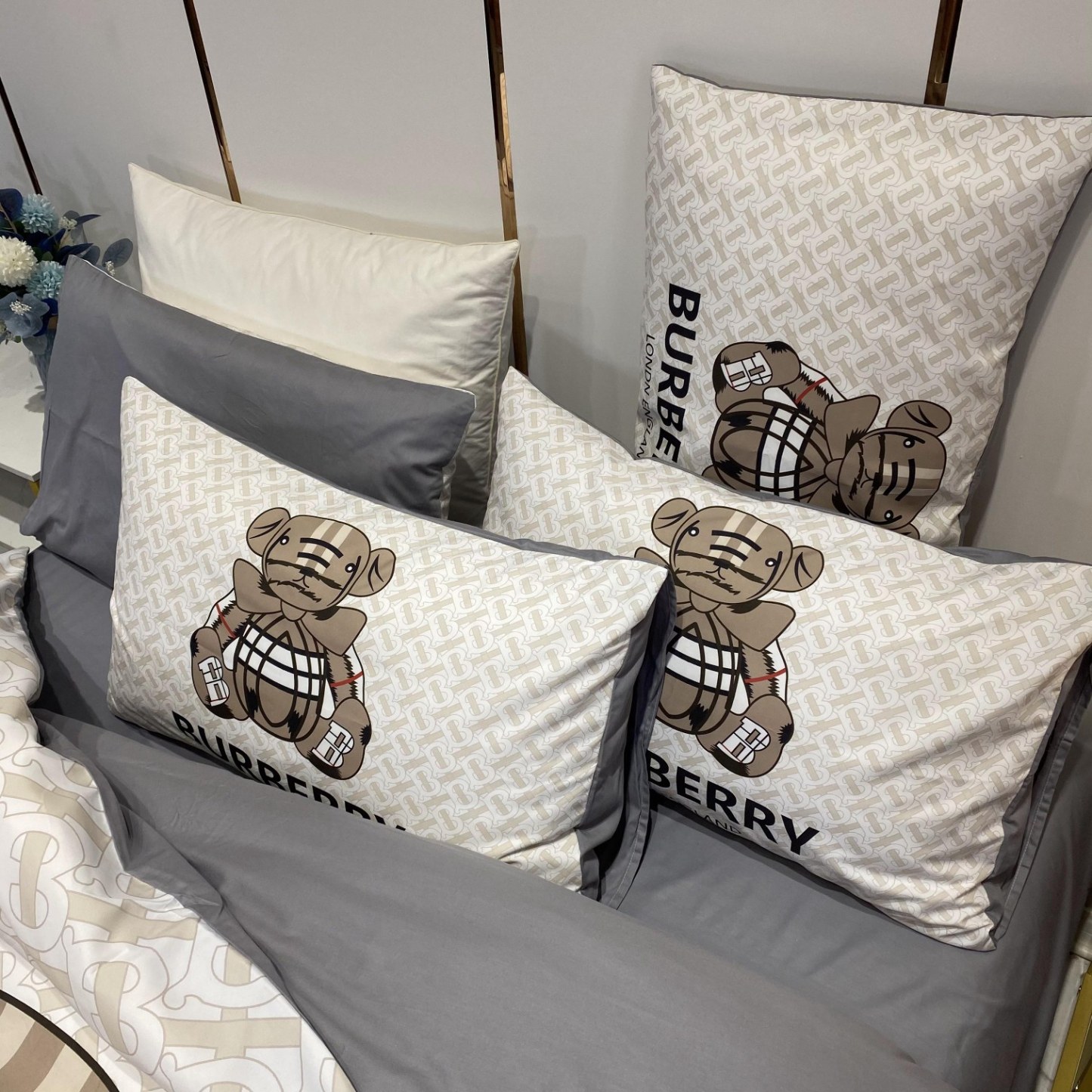 バーバリー「Burberry」プレミアムコットン デジタルプリント 4点セット