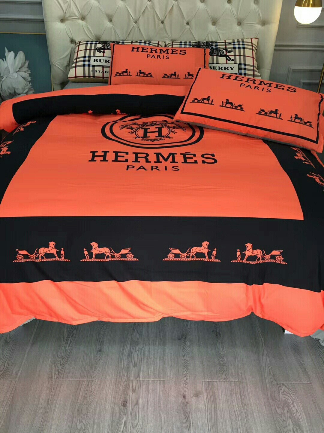 エルメス「Hermès」プレミアムコットン デジタルプリント 4点セット