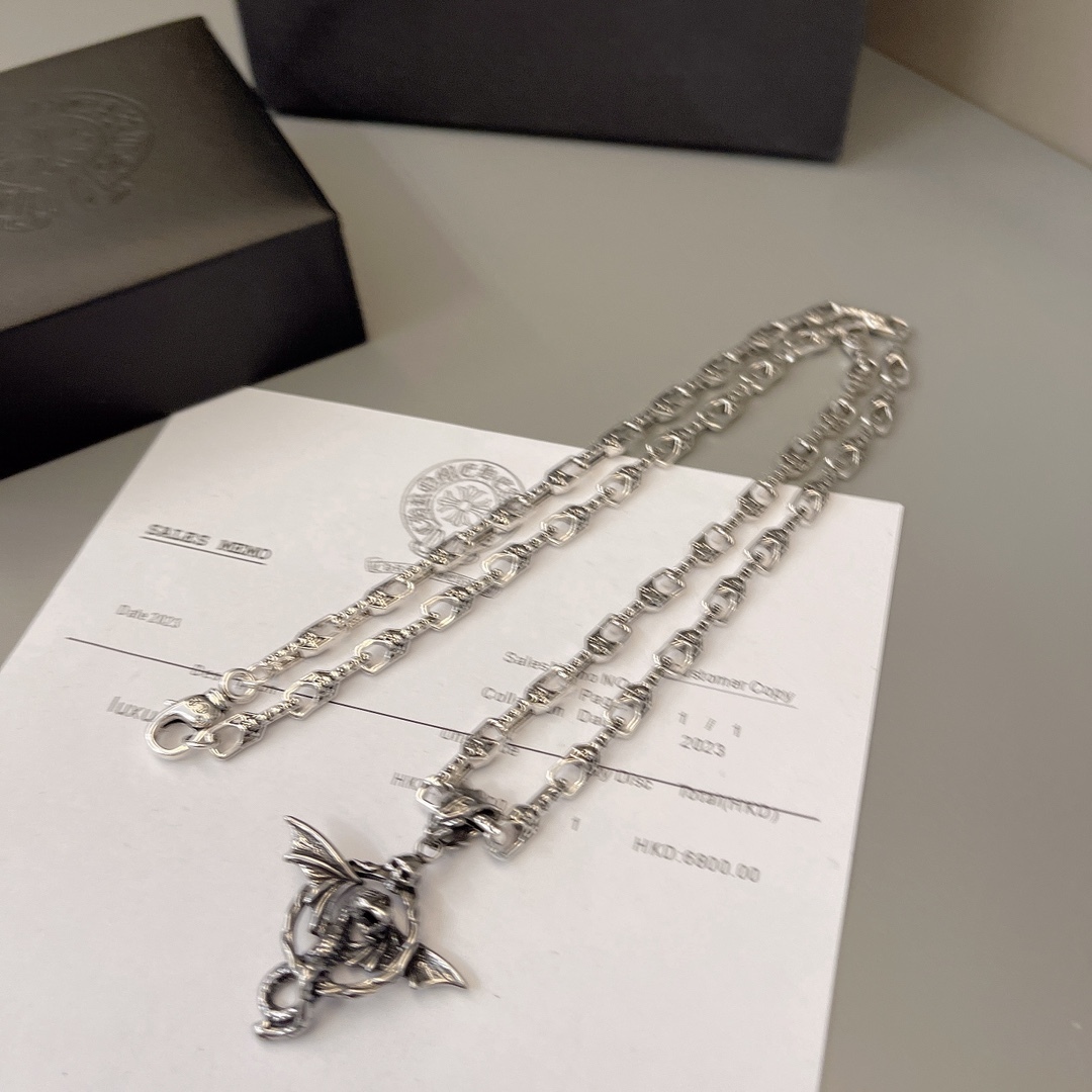 クロムハーツ「Chrome Hearts」シンプルペンダントネックレス - ユニセックス