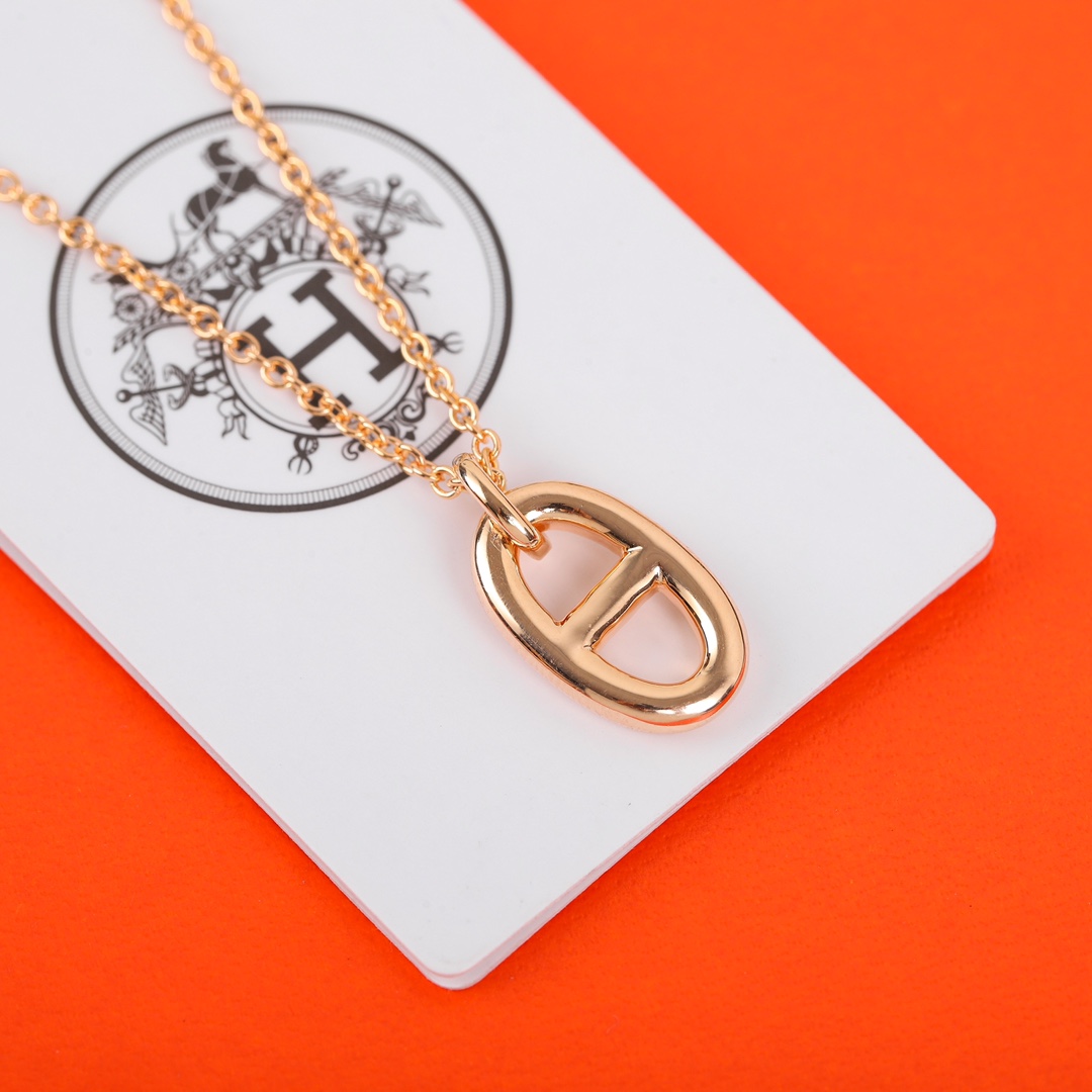 エルメス「Hermès」O'Maillon ピギノーズ ネックレス45MM