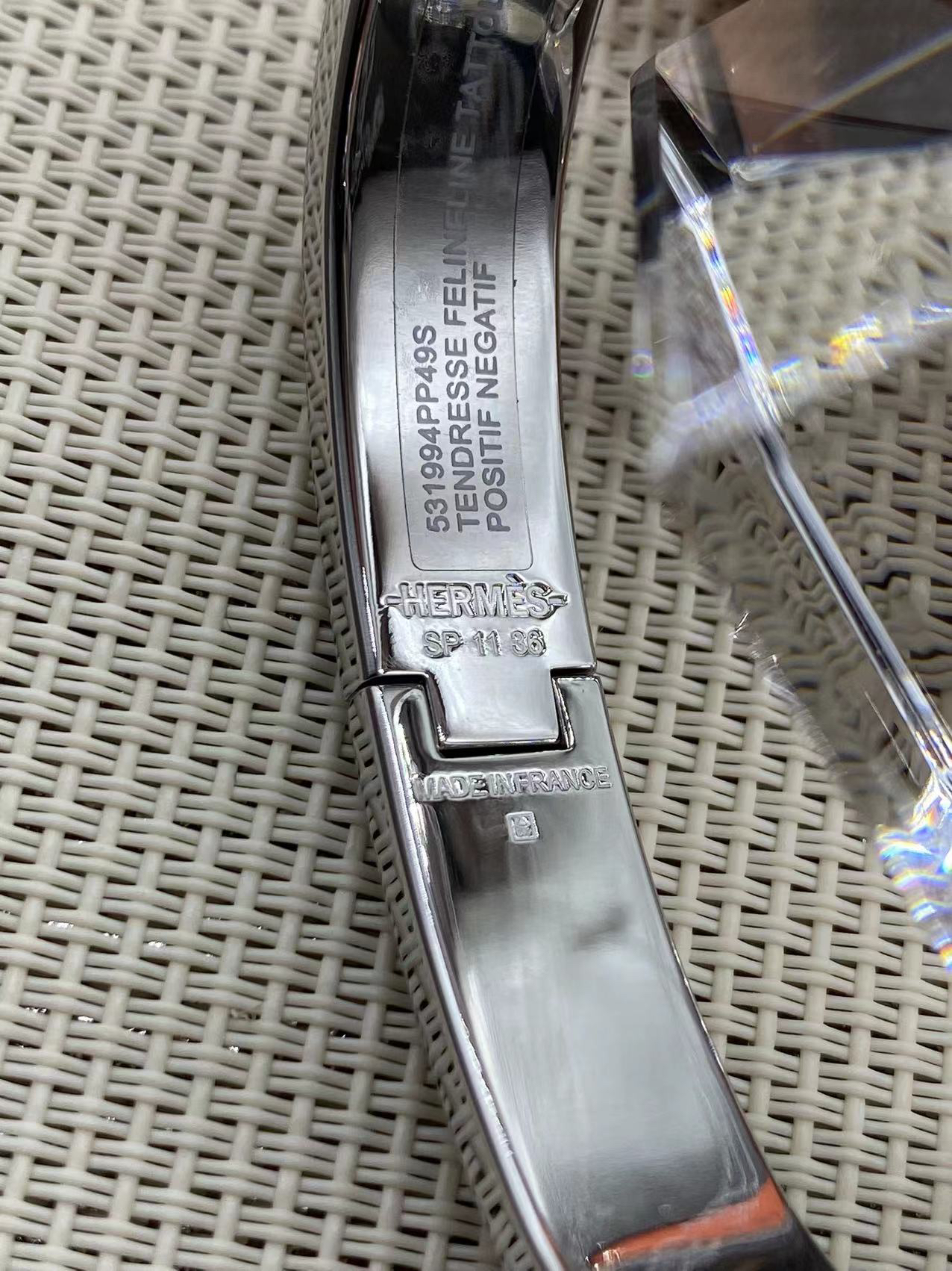 エルメス「Hermès」1900150 メンズ サテン仕上げ ブレスレット18MM