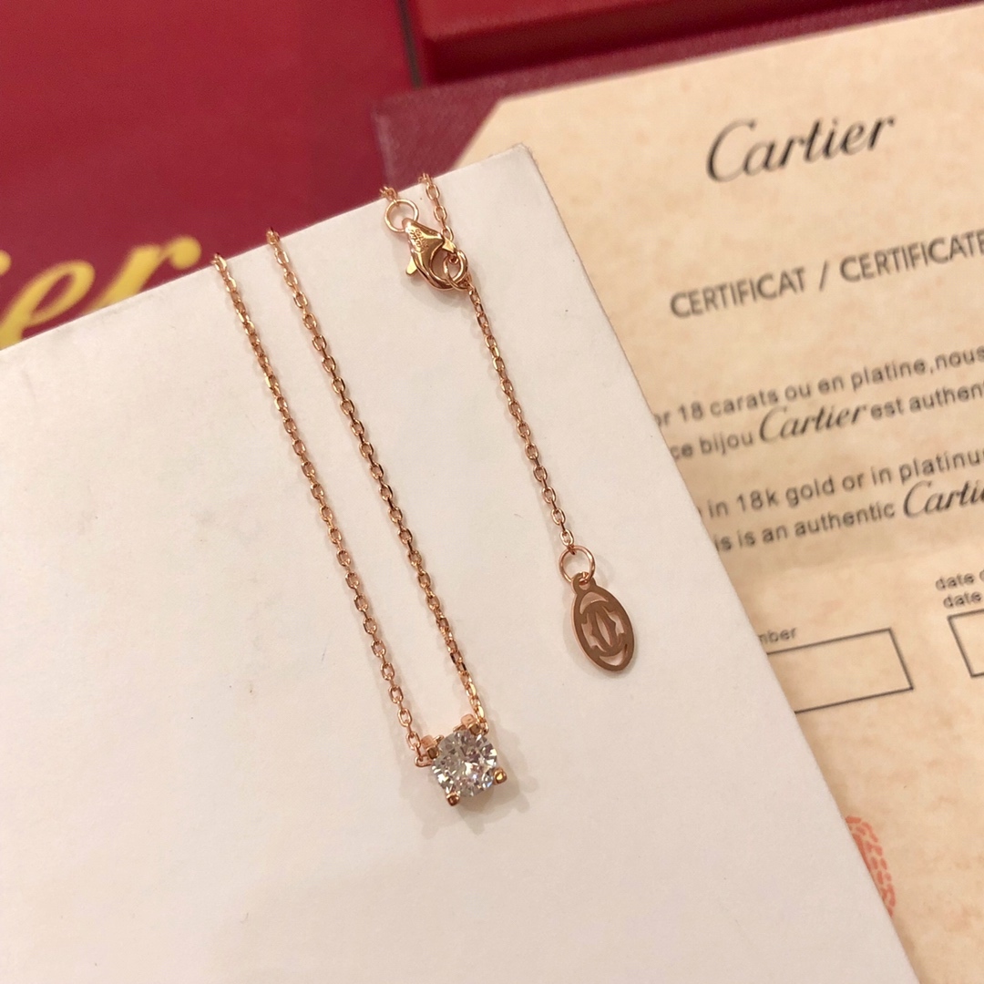 カルティエ「Cartier」ラブ シングルダイヤモンド ホーン ネックレス