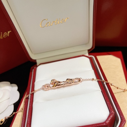 カルティエ「Cartier」パンテール スポッテッド ダイヤモンド エメラルド ブレスレット