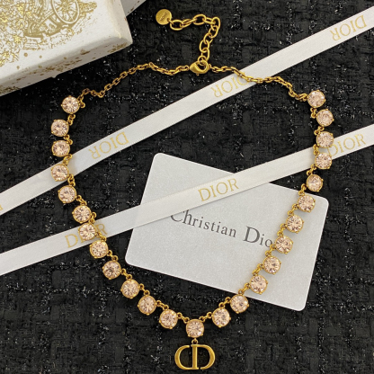 ディオール「Dior」ROSE DIOR PRÉ CATELAN ピンクダイヤモンドネックレス42CM