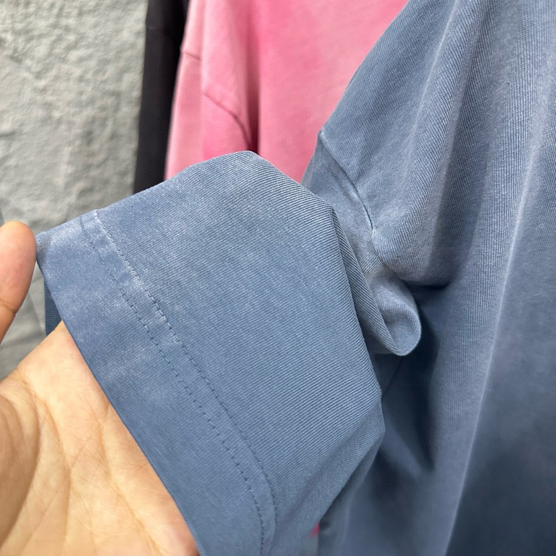 バレンシアガ「Balenciaga」2025早春新重工酸洗グラデーション旧半袖Tシャツ