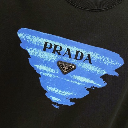 プラダ「Prada」2025SS 260g トライアングルエンブレム Tシャツ