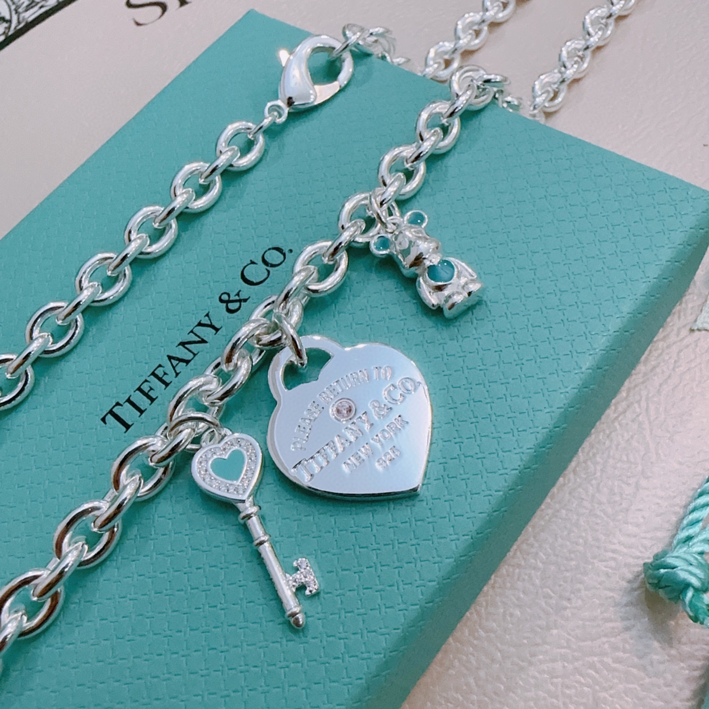 ティファニー「Tiffany & Co.」ハートタグ ネックレス40.6CM