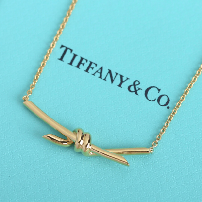 ティファニー「Tiffany & Co.」 Knot シリーズ ダイヤモンドネックレス38.1-43.2CM