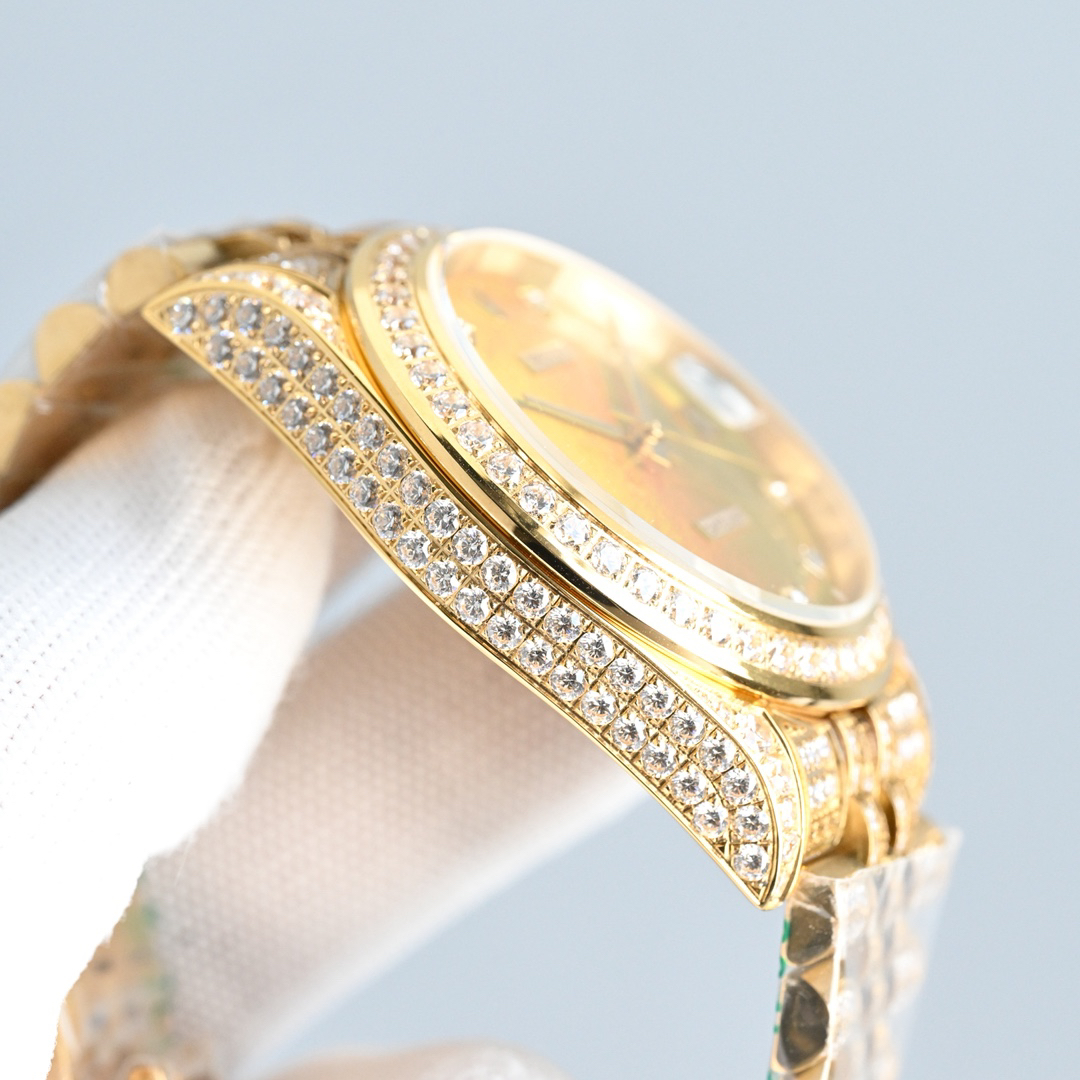 ロレックス「Rolex」 レディースデイトジャスト 178288 フルダイヤモデル 腕時計41mm