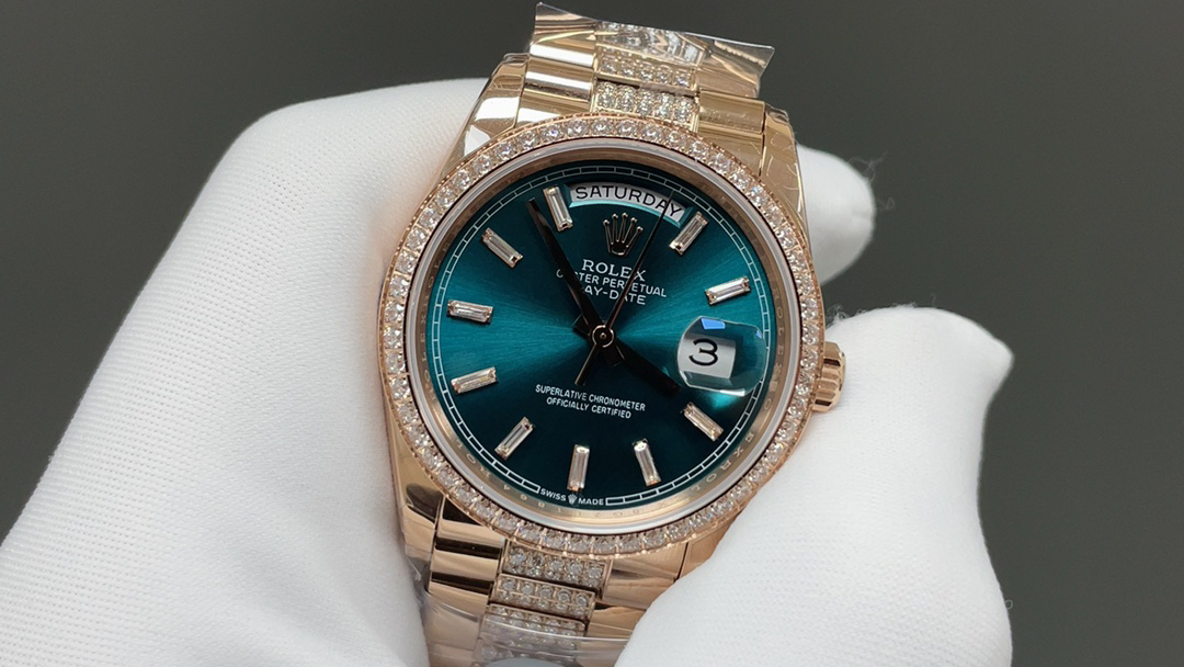 ロレックス「Rolex」 週間ジャーナル型36 mmダブルカレンダースチールベルト腕時計