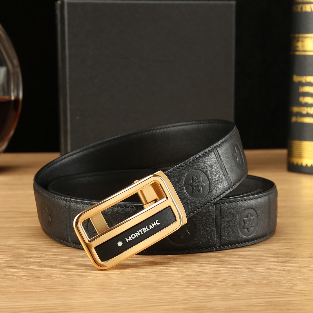 ヴァン クリーフ＆アーペル「Van Cleef & Arpels」 クラシックコレクション オートマチックスチールバックル レザーベルト100cm