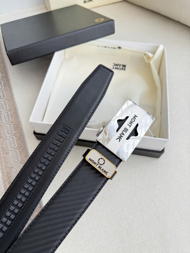 モンブラン「Montblanc」クラシックコレクション オートマチックバックル ベルト 100cm