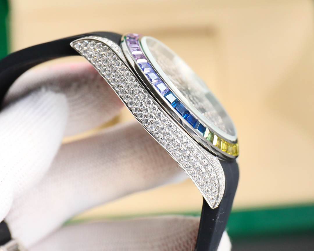 ロレックス「Rolex」デイトジャスト レインボーダイヤ フルセット フルラグジュアリー  腕時計41mm