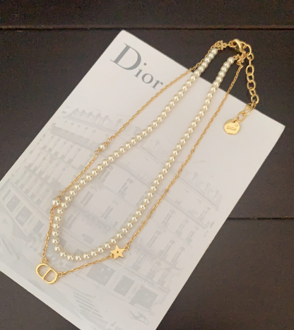 ディオール「Dior」 Pearl Éclat Double ネックレス