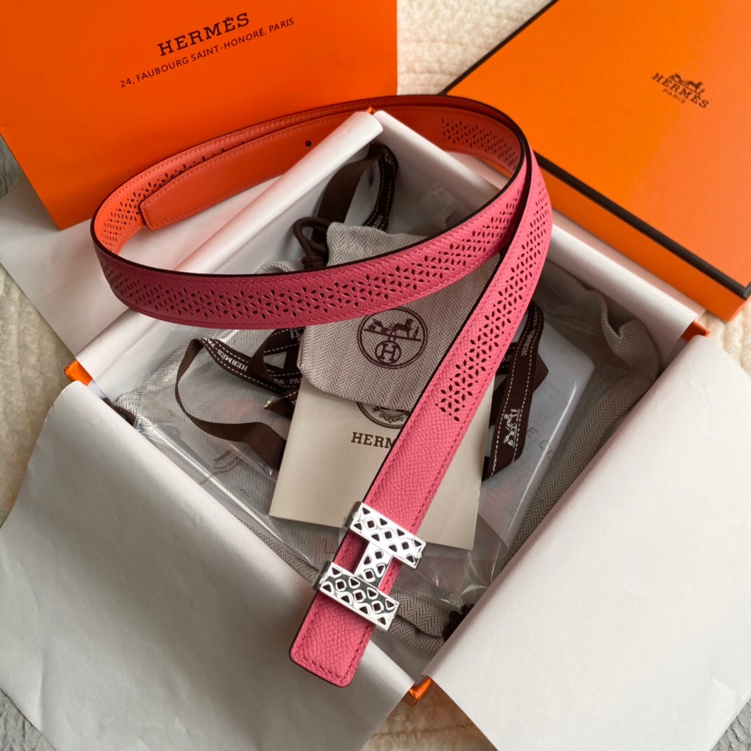 エルメス「Hermès」Jumbo Belt Buckle & ダブルフェイスレザーベルト100cm