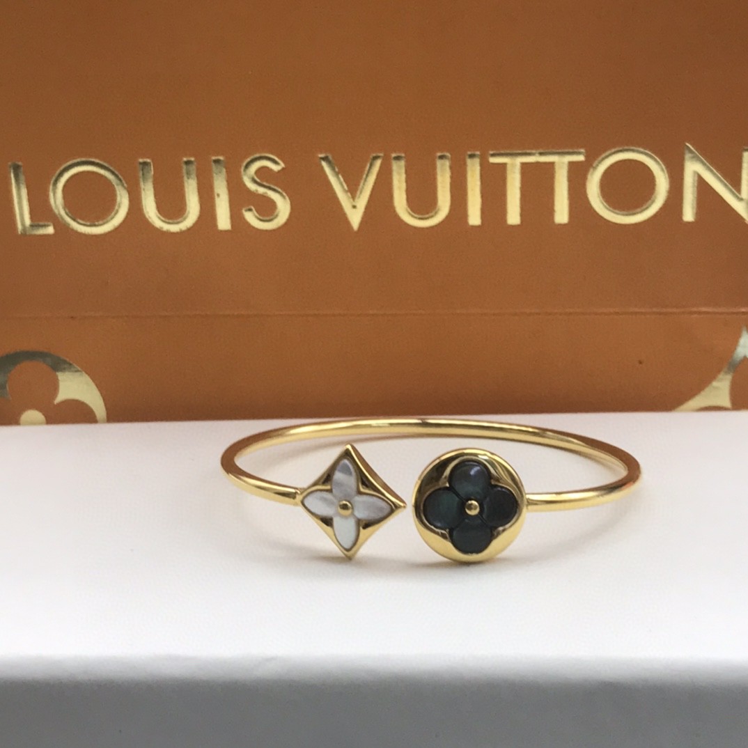 ルイ・ヴィトン「Louis Vuitton」 カラー・ブロッサム 18Kゴールド&貝ブレスレット