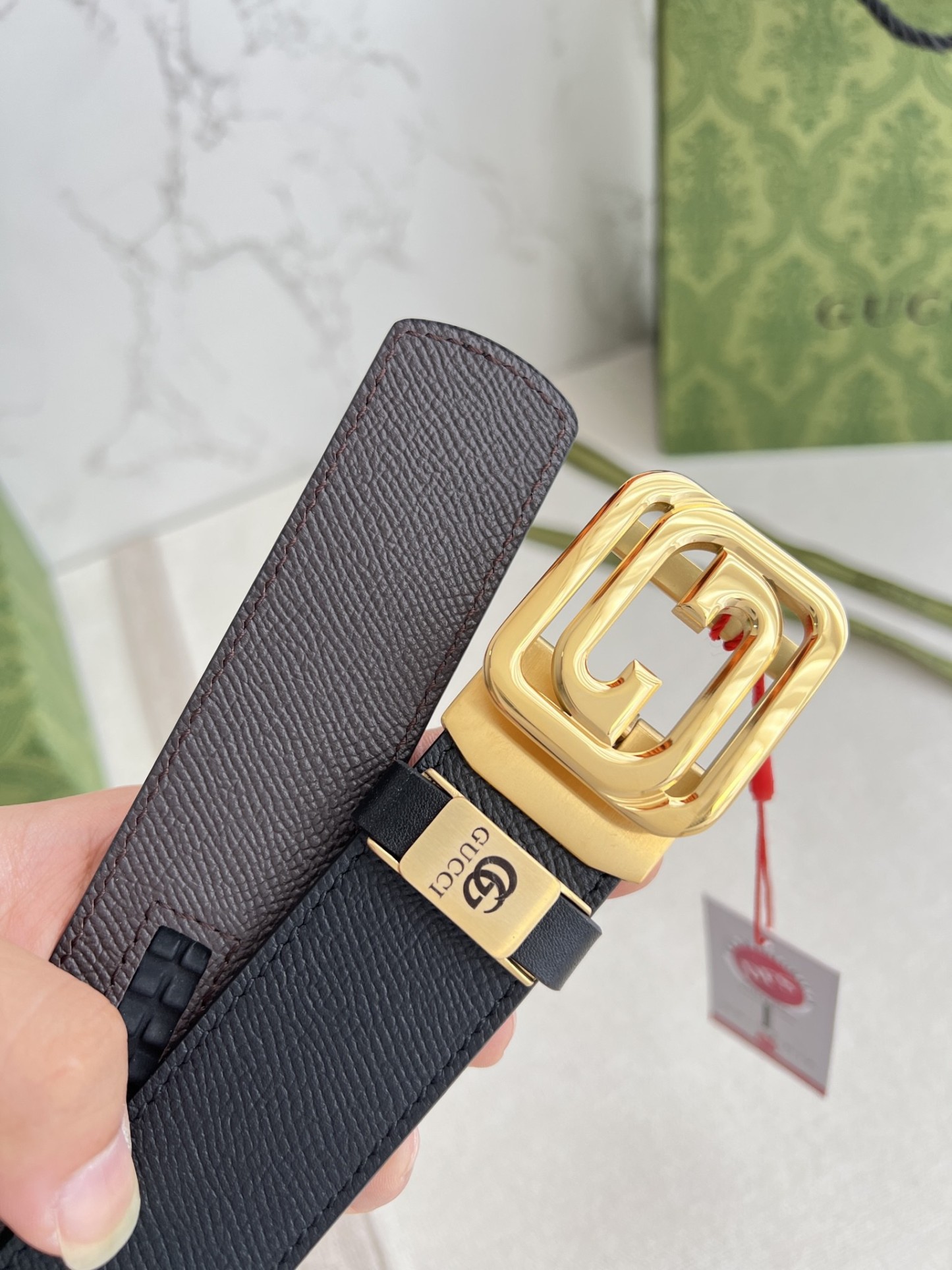 グッチ「Gucci」ダブルフェイス オートマチック ベルト100CM
