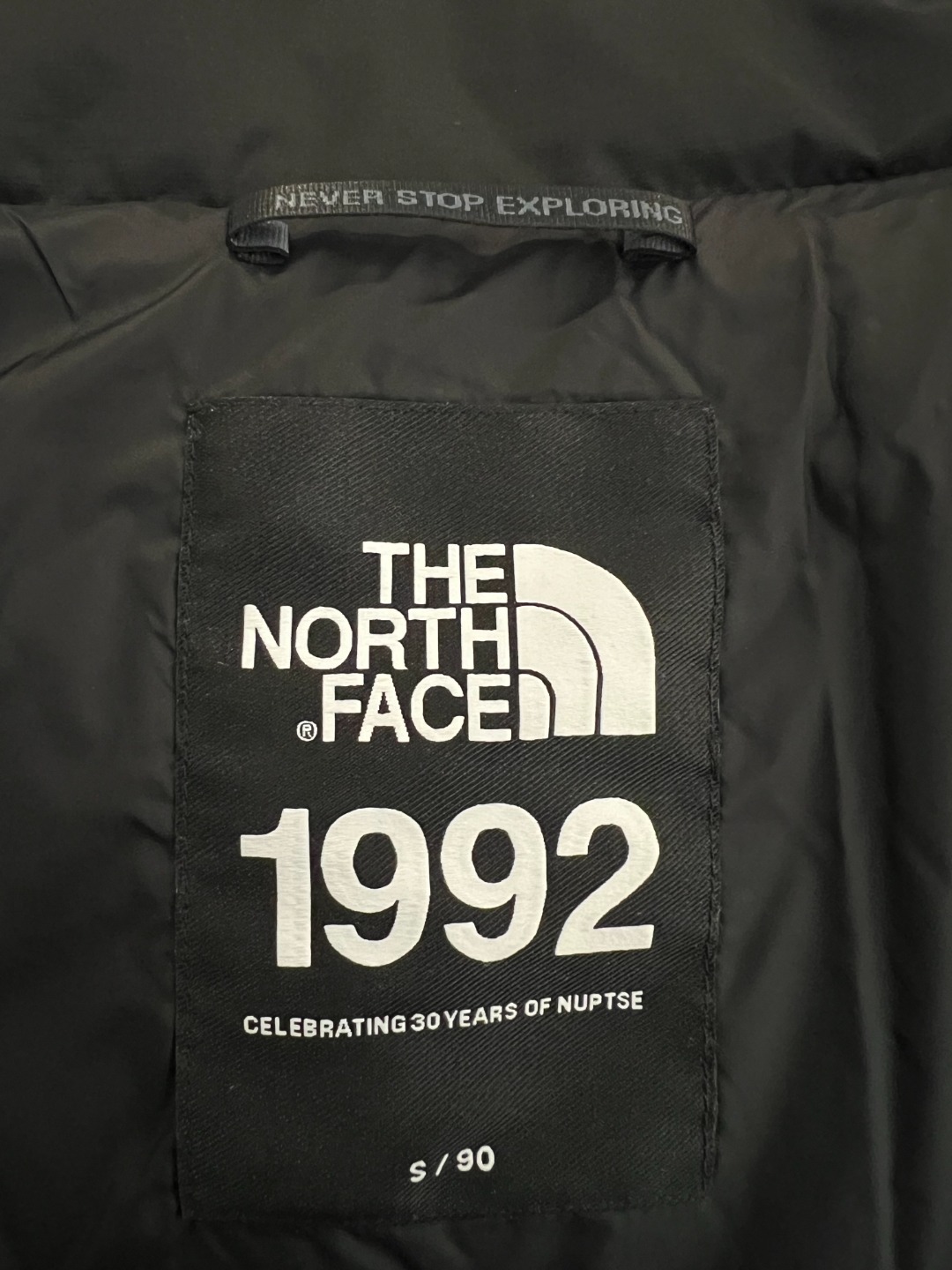 ザ・ノースフェイス「The North Face」1992 30th Anniversary スリーブパッチ ダウンジャケット