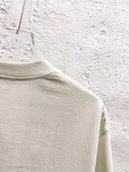 バレンシアガ「Balenciaga」ハイネックプレミアムコットン半袖Tシャツ