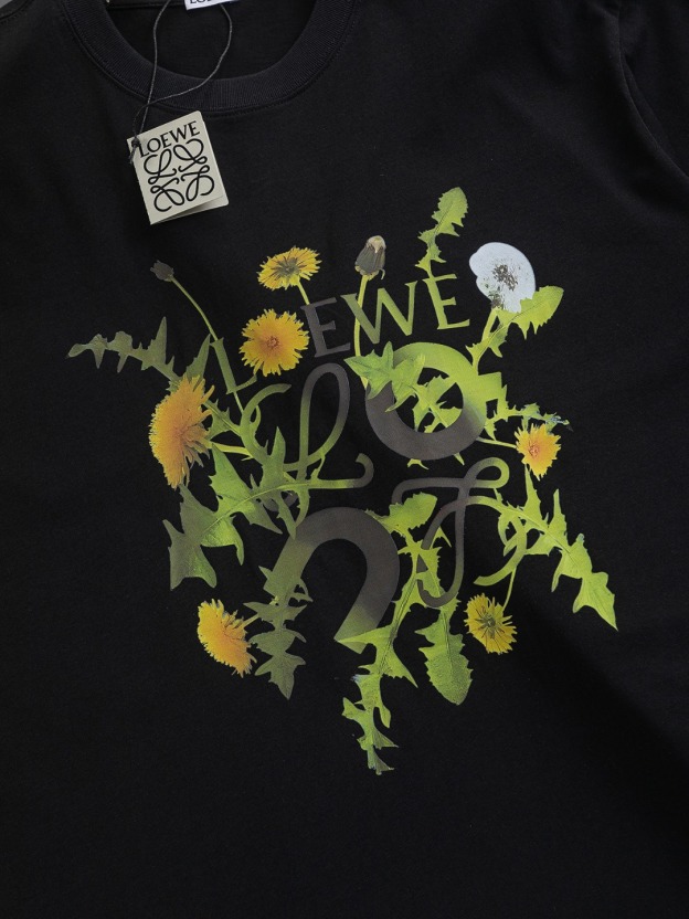 ロエベ「Loewe」フローラル プリント クルーネックTシャツ