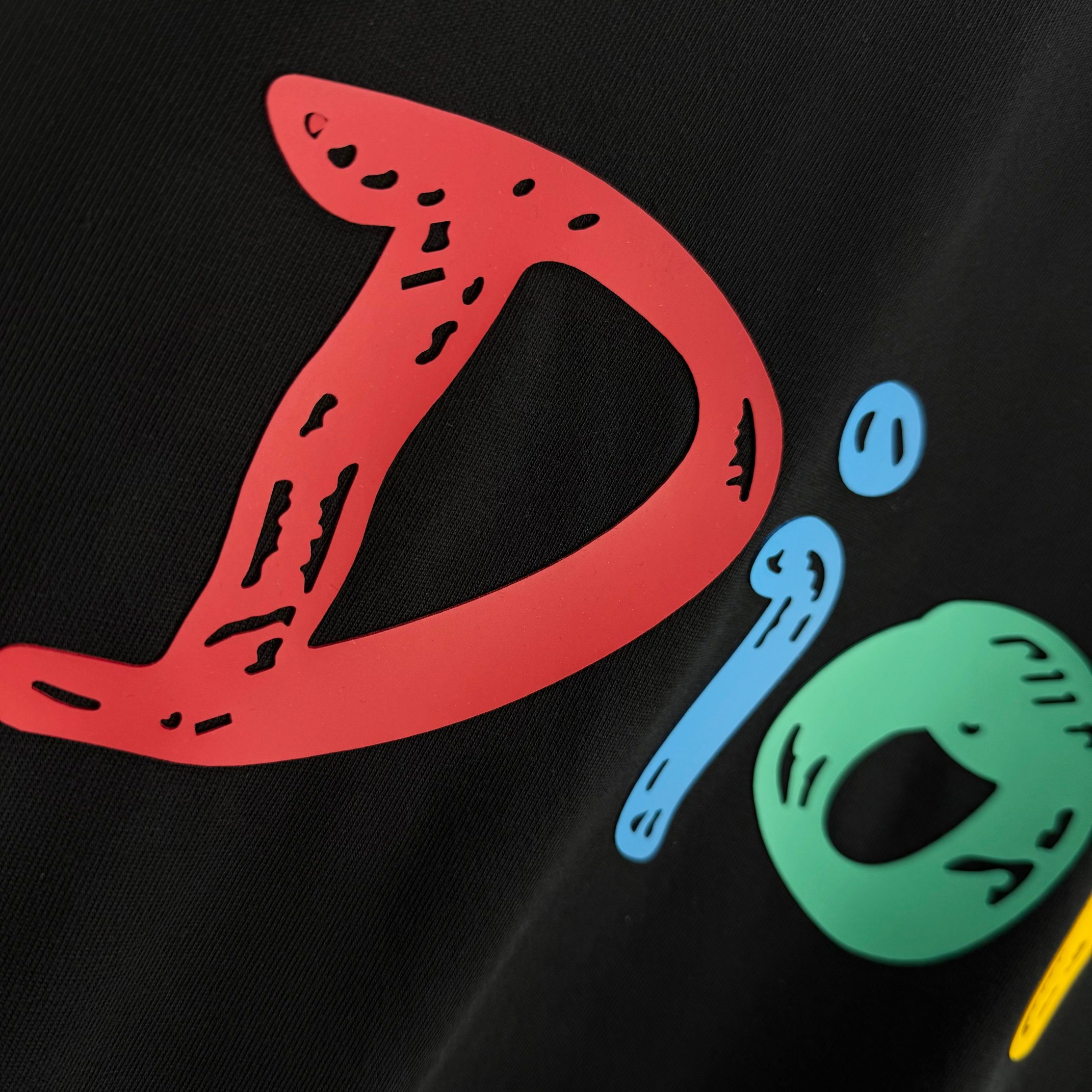 ディオール「Dior」カラー レター シリコン プリント Tシャツ